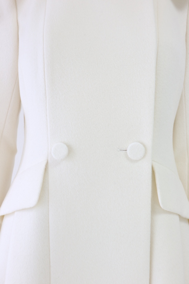 Rene（ルネ） ミンク襟ロングウールアンゴラコート 6838310