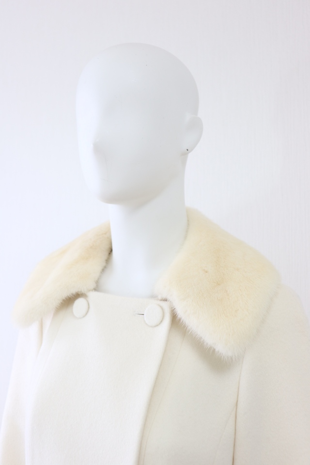 Rene（ルネ） ミンク襟ロングウールアンゴラコート 6838310