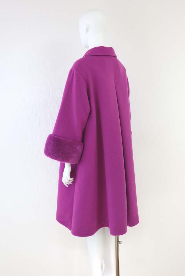 Rene（ルネ） ミンク襟ウールカシミヤコート 6038300