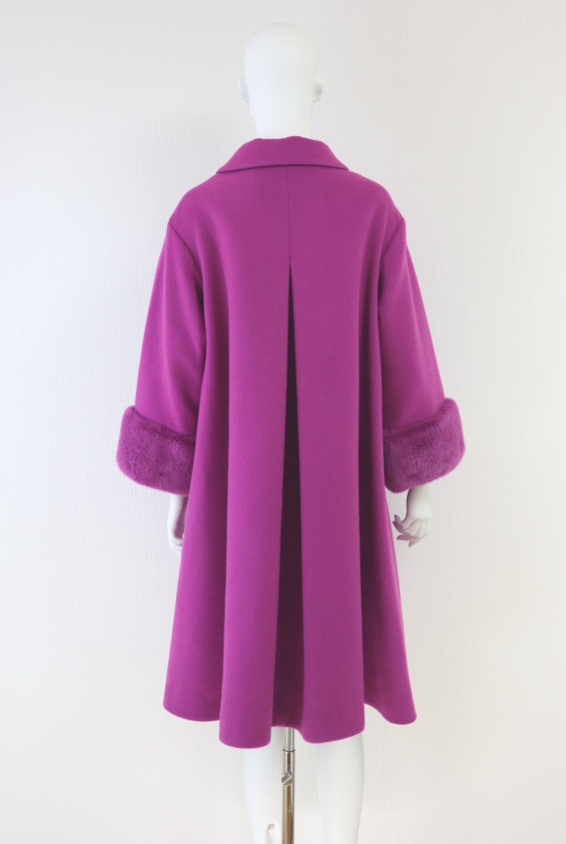 Rene（ルネ） ミンク襟ウールカシミヤコート 6038300