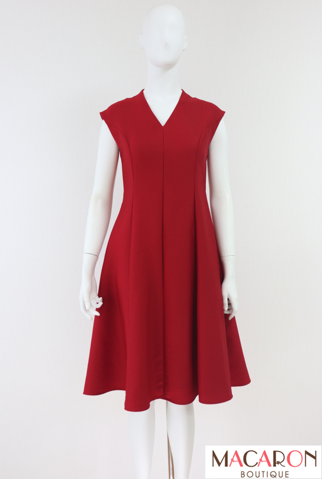 Rene（ルネ）　ウールシルクVネックワンピース　6946540