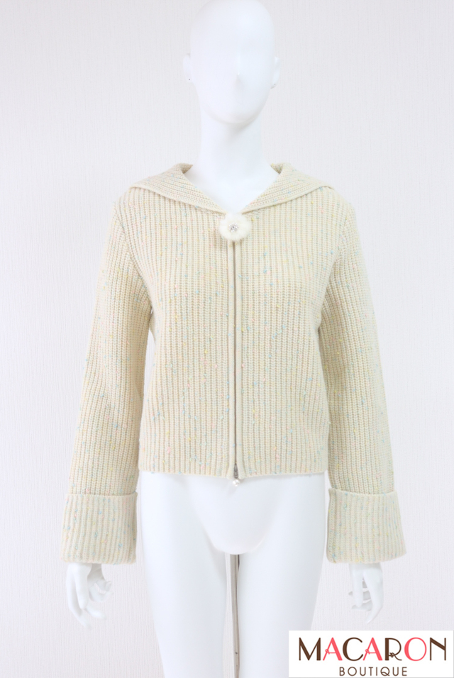 Rene（ルネ）　セーラーカラーローゲージニットカーディガン　6142300