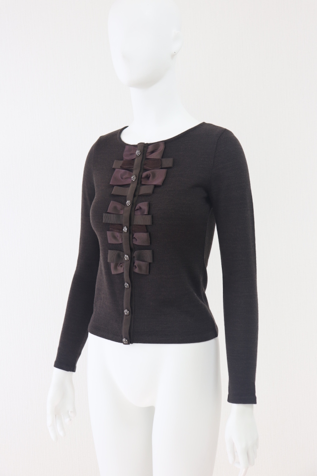 ルネ rene トップス Rene（ルネ） サテンリボンウールニットトップス 6232250