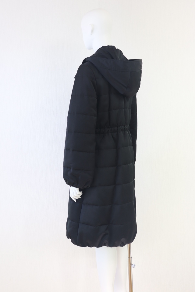 ＦＯＸＥＹ フォクシー short&long 中綿コート 38ブラック美品 FOXEY NEWYORK COLLECTION(フォクシー) 中綿ロングコート 39827