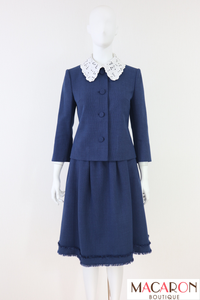 【SALE】FOXEY BOUTIQUE(フォクシー）　レース襟セットアップスーツ 　39454　39455