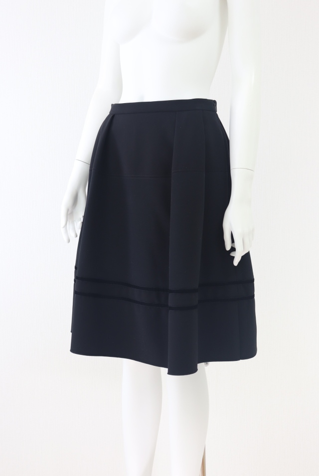 FOXEY NEWYORK(フォクシー) ベロアラインタックフレアスカート 39841