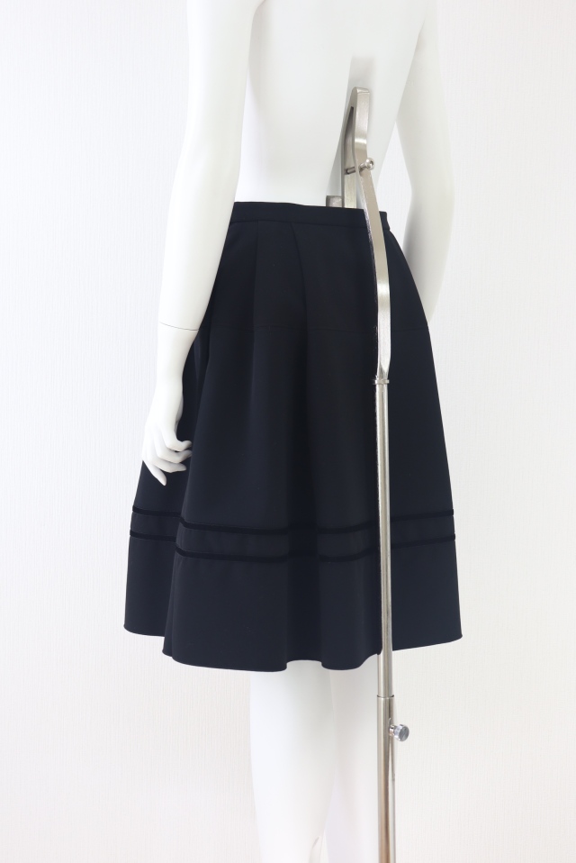 FOXEY NEWYORK(フォクシー) ベロアラインタックフレアスカート 39841