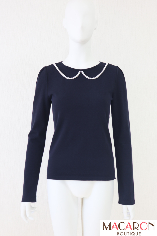 FOXEY BOUTIQUE(フォクシー）　PEARL LADY　パールコットンブレンドニットトップス　39546