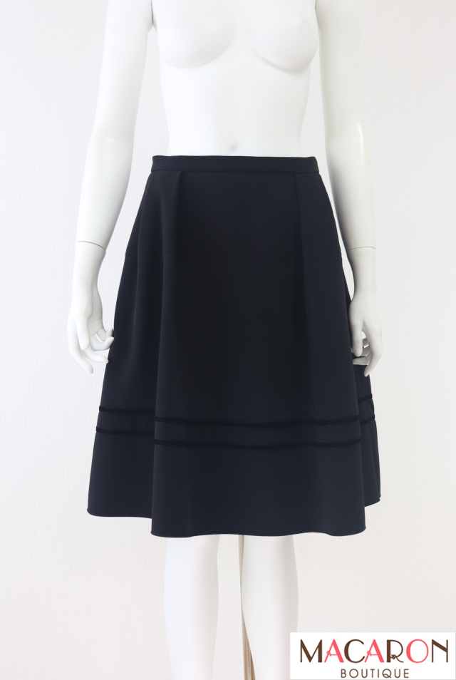 FOXEY NEWYORK(フォクシー) ベロアラインタックフレアスカート 39841