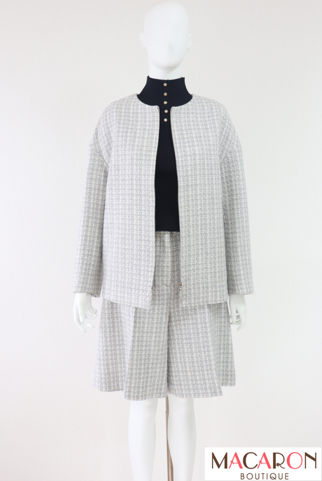 Rene（ルネ）　ツイードジャケット＆キュロットパンツセットアップ　6343140　6345100