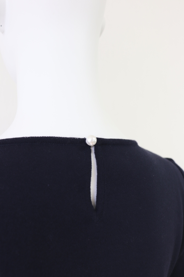 FOXEY　フォクシー　パール襟ニット　トップス　春秋　ブラック　Lサイズ FOXEY BOUTIQUE(フォクシー） PEARL LADY パールコットン