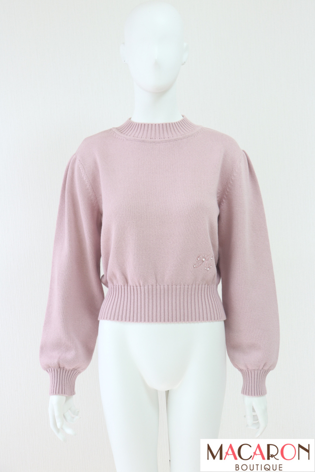 【美品】Rene ルネ カシミヤ カーディガン リボン ピンク 日本製 ニット 5GフロントリボンモヘアニットCD[品番：INGW0010215]｜INGNI （イング