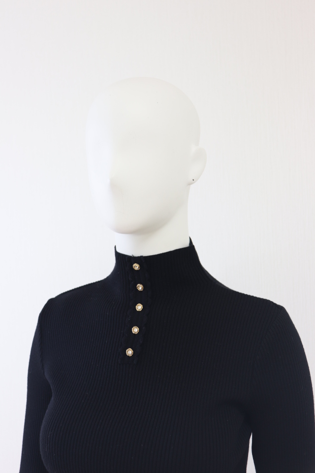 Rene（ルネ） ハイネックウールリブニットセーター 5042120