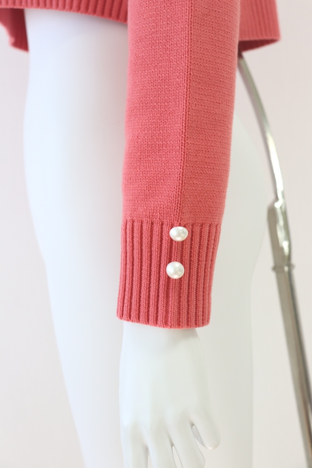 Rene（ルネ） R刺繍コットンアクリルニットプルオーバー 6312150