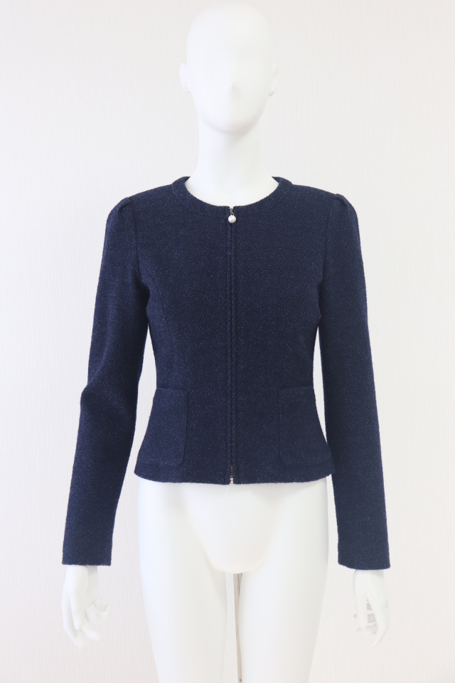 Rene（ルネ） ジップアップノーカラージャケット 6743120