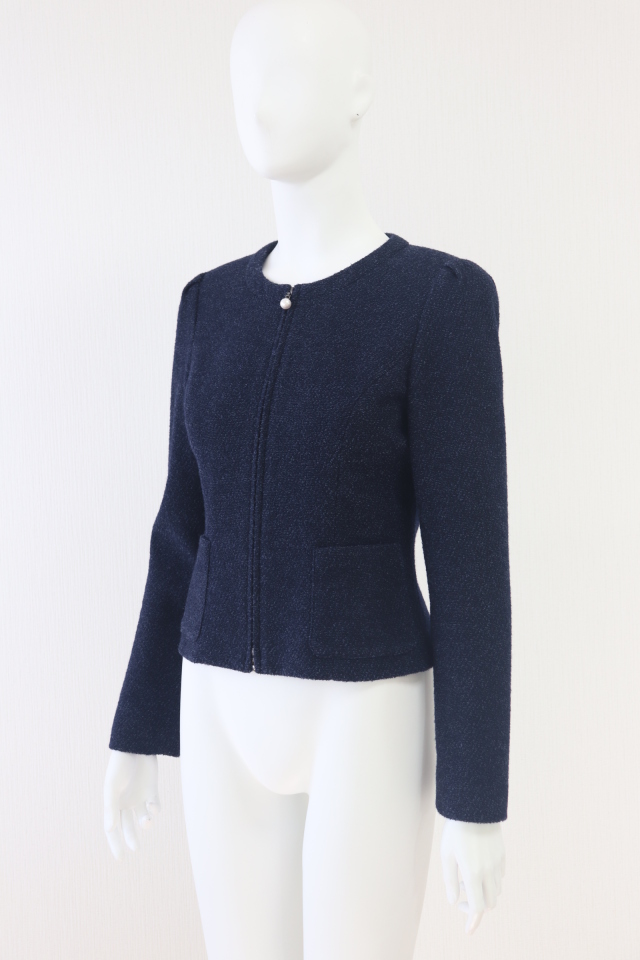 Rene（ルネ） ジップアップノーカラージャケット 6743120