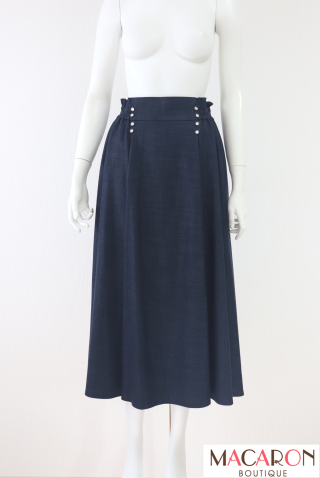 Rene（ルネ） デニムギャザーフレアスカート 5414180