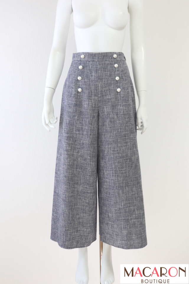 Rene（ルネ）　パールボタンワイドパンツ　6335070