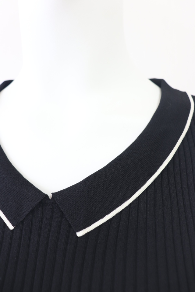 FOXEY BOUTIQUE(フォクシー） 襟付きリブニットトップス 39908