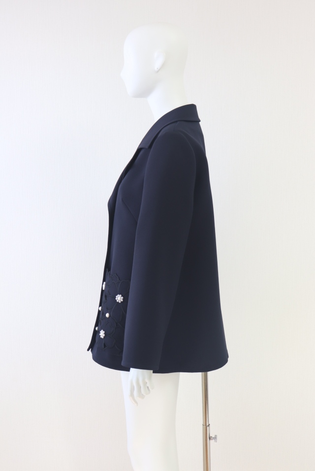 Rene（ルネ） パール＆フラワー刺繍テーラードジャケット 6513070