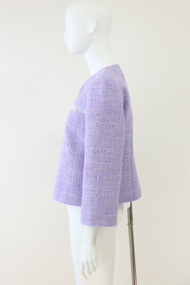 Rene（ルネ） ノーカラーツイードジャケット 6513240