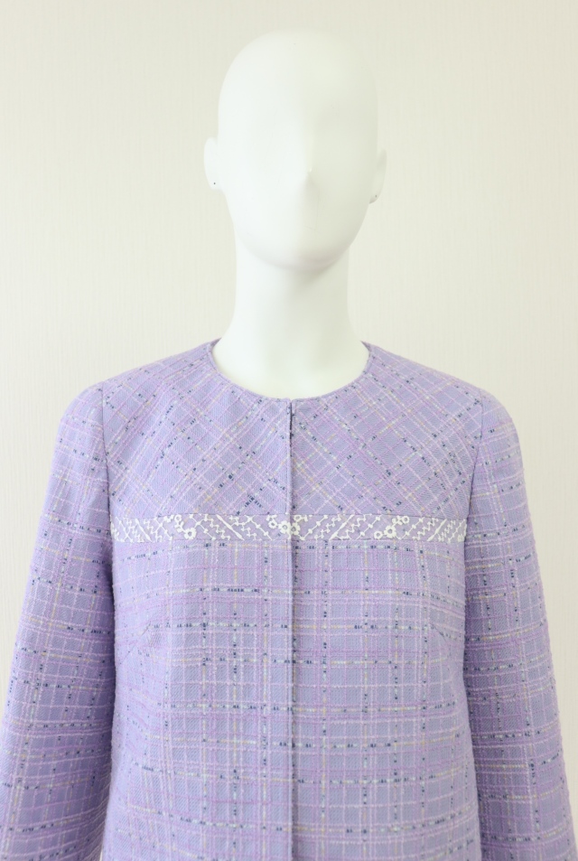 Rene（ルネ） ノーカラーツイードジャケット 6513240