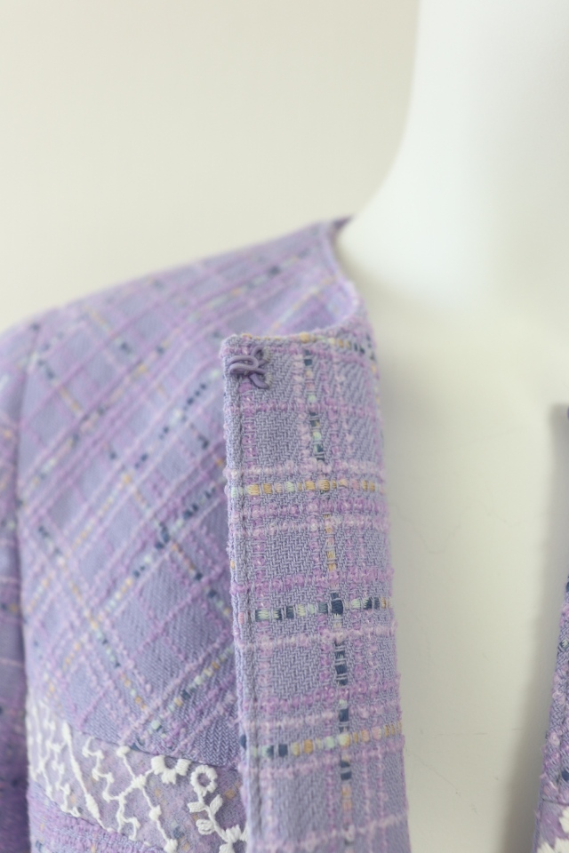 Rene（ルネ） ノーカラーツイードジャケット 6513240