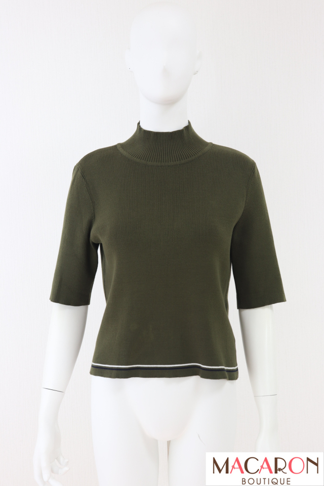 FOXEY NEWYORK(フォクシー) 五分袖ハイネックニットトップス 43836