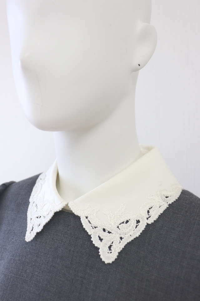 FOXEY BOUTIQUE(フォクシー) Precieuse 白襟ウールワンピース 42284