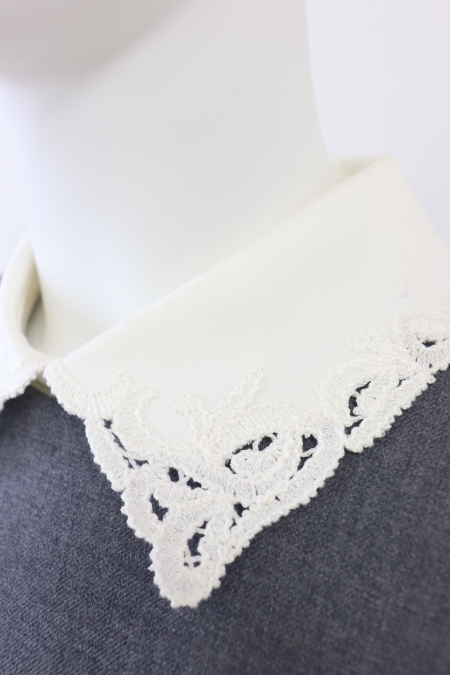 FOXEY BOUTIQUE(フォクシー) Precieuse 白襟ウールワンピース 42284