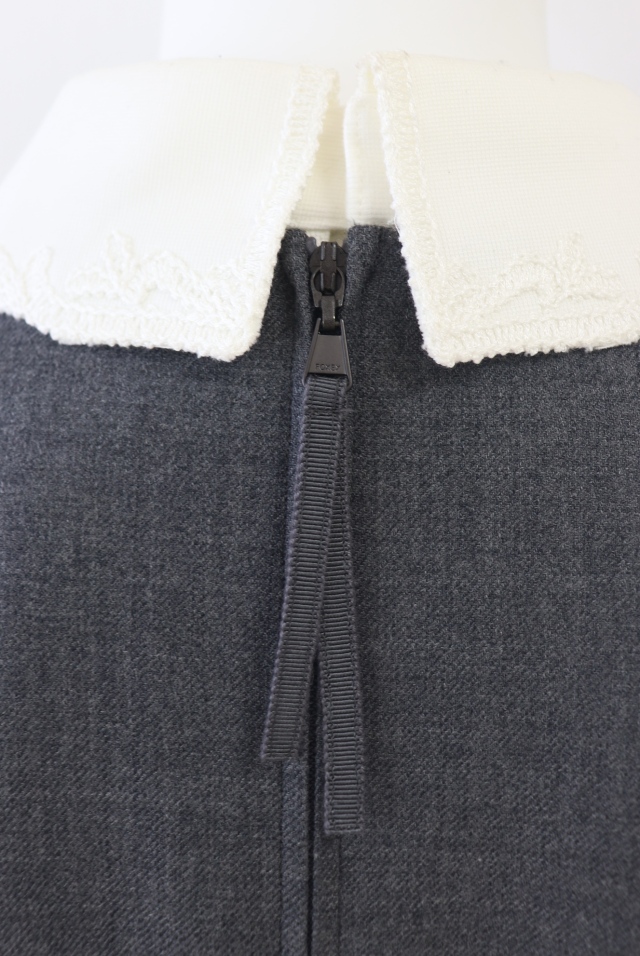 FOXEY BOUTIQUE(フォクシー) Precieuse 白襟ウールワンピース 42284