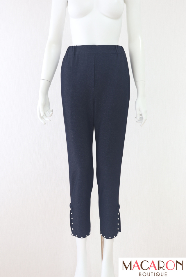 Rene（ルネ）　裾パールデニムパンツ　5015060