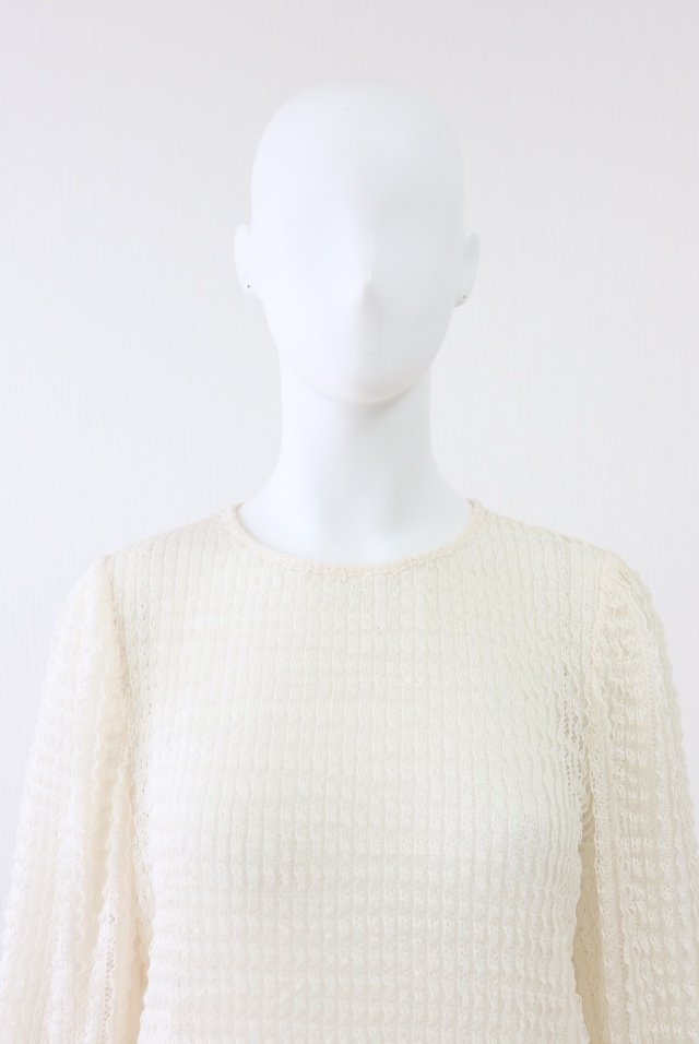 Rene（ルネ） 長袖透かし編みニットトップス 6547020