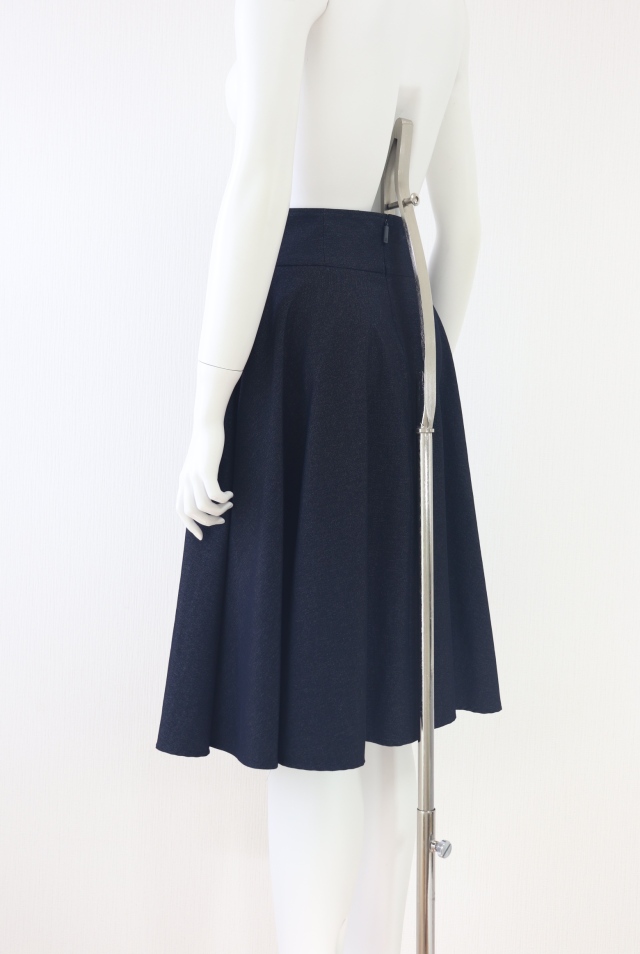 Rene（ルネ） カメリアボタンデニムフレアスカート 5014190