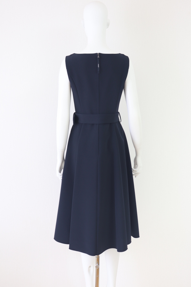 FOXEY NEWYORK(フォクシー） ベルト付フィット＆フレアワンピース 40578