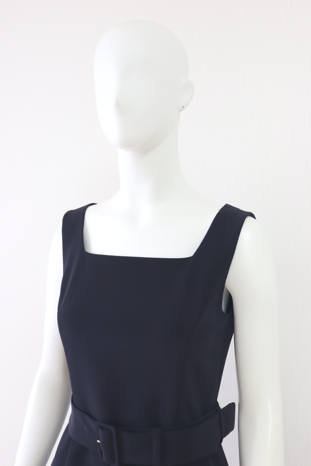 FOXEY NEWYORK(フォクシー） ベルト付フィット＆フレアワンピース 40578