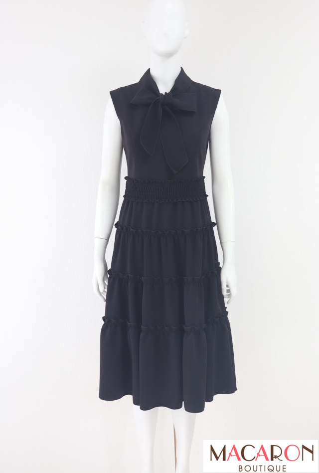 Rene（ルネ）　ボウタイティアードワンピース　5536130