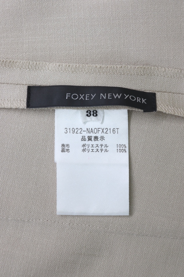 美品 FOXEY NEWYORK バイカラー ノースリーブ ワンピース 38 FOXEY NEW YORK / フォクシーニューヨーク | バイカラー タック