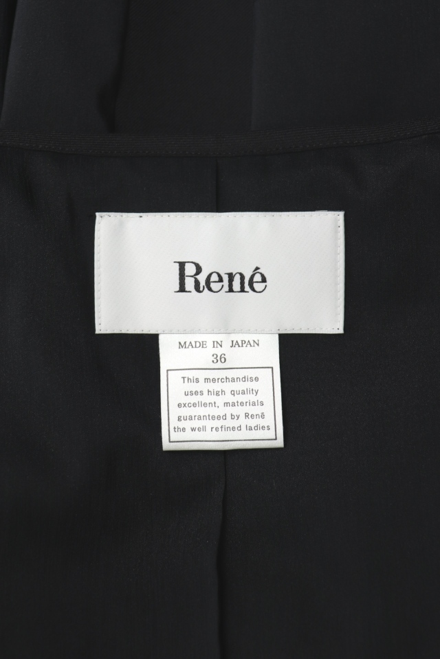 ルネ René フリル フロントジップ ワンピース Rene（ルネ） フリルジップアップワンピース 6436400