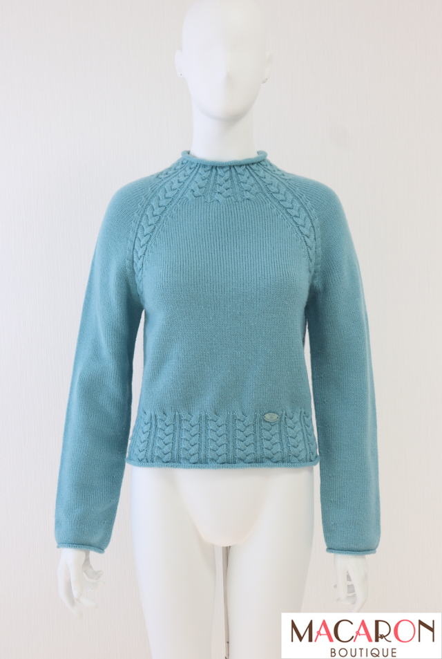 Rene（ルネ）　ケーブル編みラグランスリーブニット　5242140