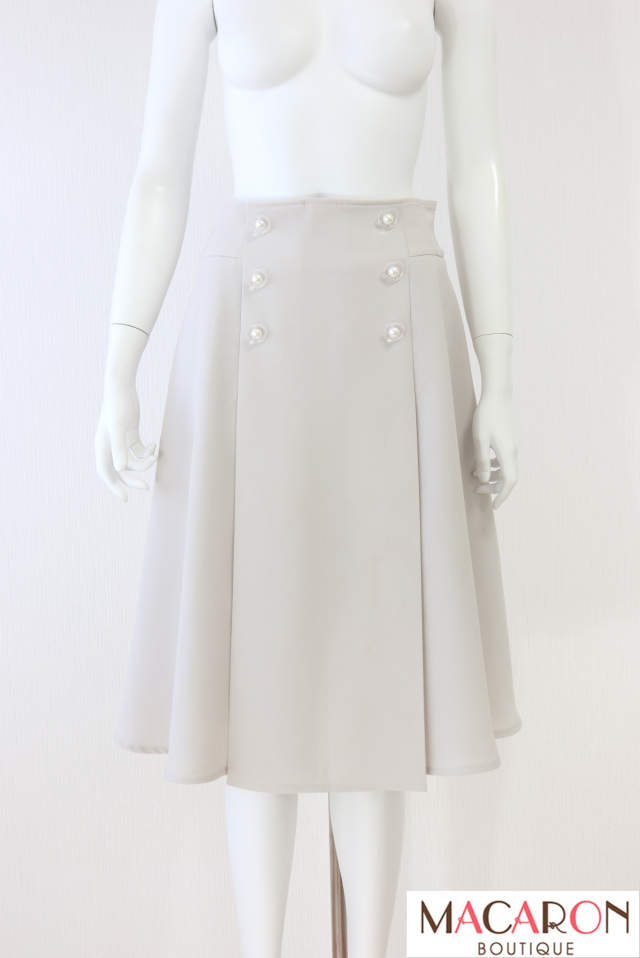 Rene（ルネ）　ダブルボタンフレアスカート　6014030