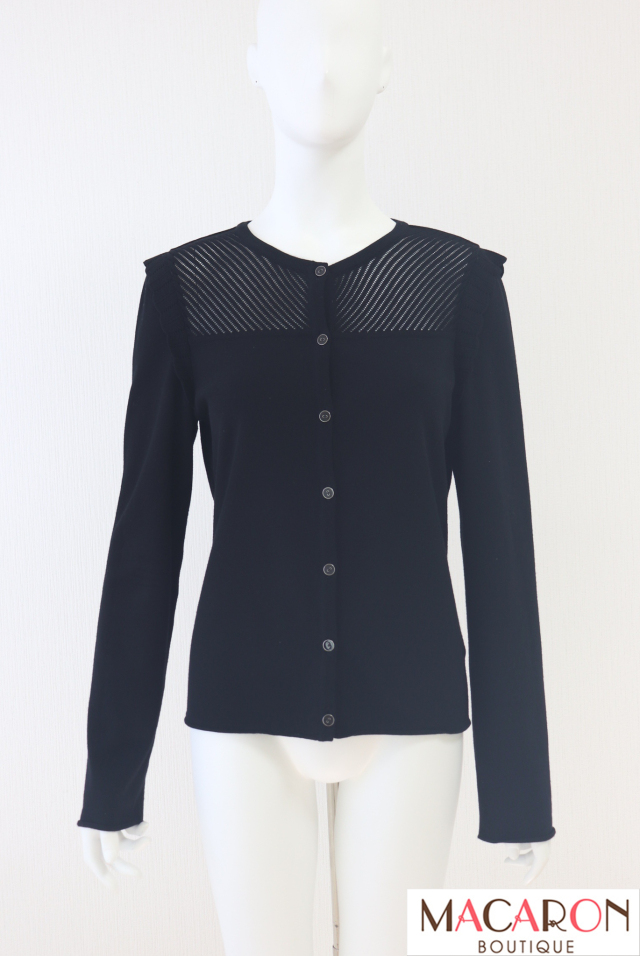 FOXEY BOUTIQUE(フォクシー）　透かし編みレーヨンブレンドカーディガン　39904