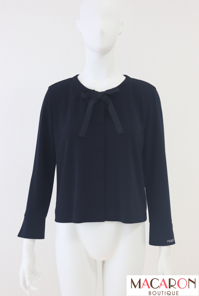 FOXEY NEWYORK(フォクシー）　マットストレッチジャージーカーディガン　41392