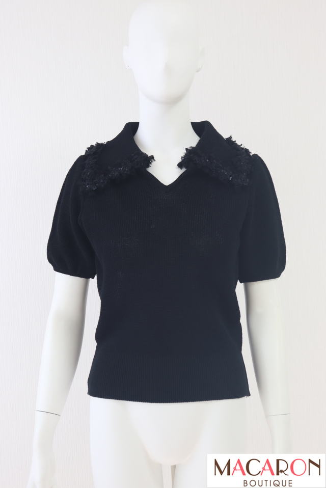 Rene(ルネ) 半袖ニットプルオーバー 6522210