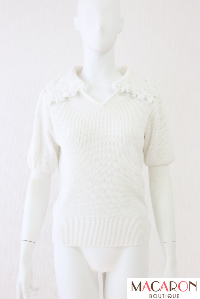 Rene(ルネ) 半袖ニットプルオーバー 6522210