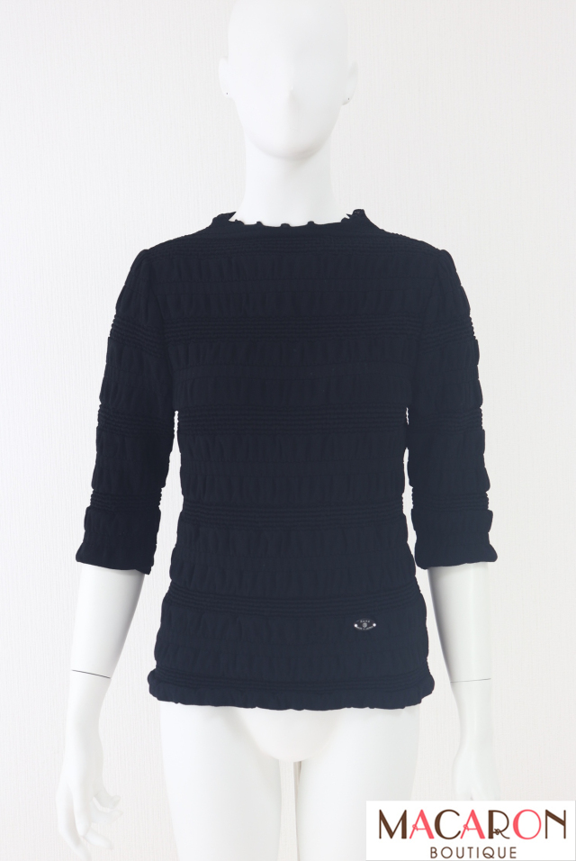 Rene(ルネ) 五分袖ニットプルオーバー 6422030