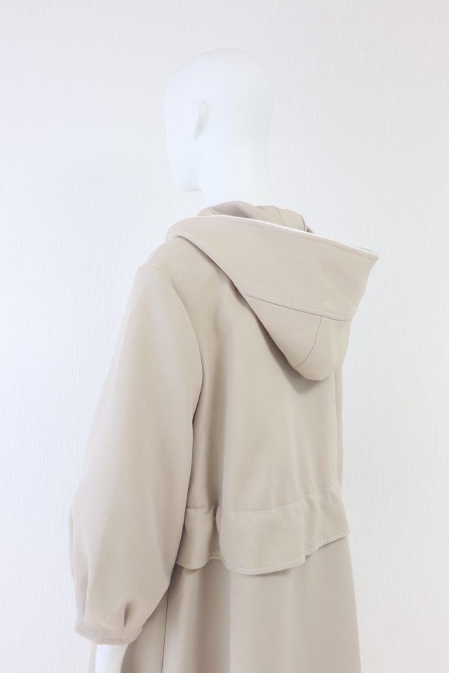 Rene basic｜ルネ リボン ストレッチ スプリングコート 34 René - ルネ RENE♡春らしいピンクのプリーツ フレアスプリングコート