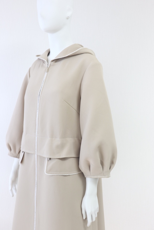 新品タグ付き【Rene ルネ】スプリングコート 36 定価約7万円 Rene（ルネ） フード付きスプリングコート 6118030