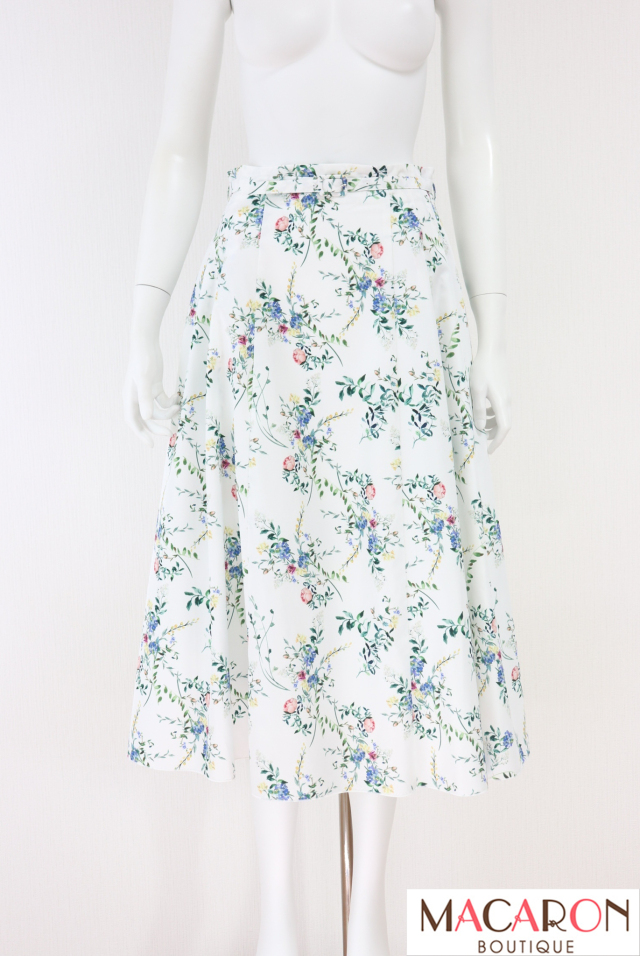 FOXEY NEWYORK(フォクシー）　Primavera　フローラルプリントスカート　44424