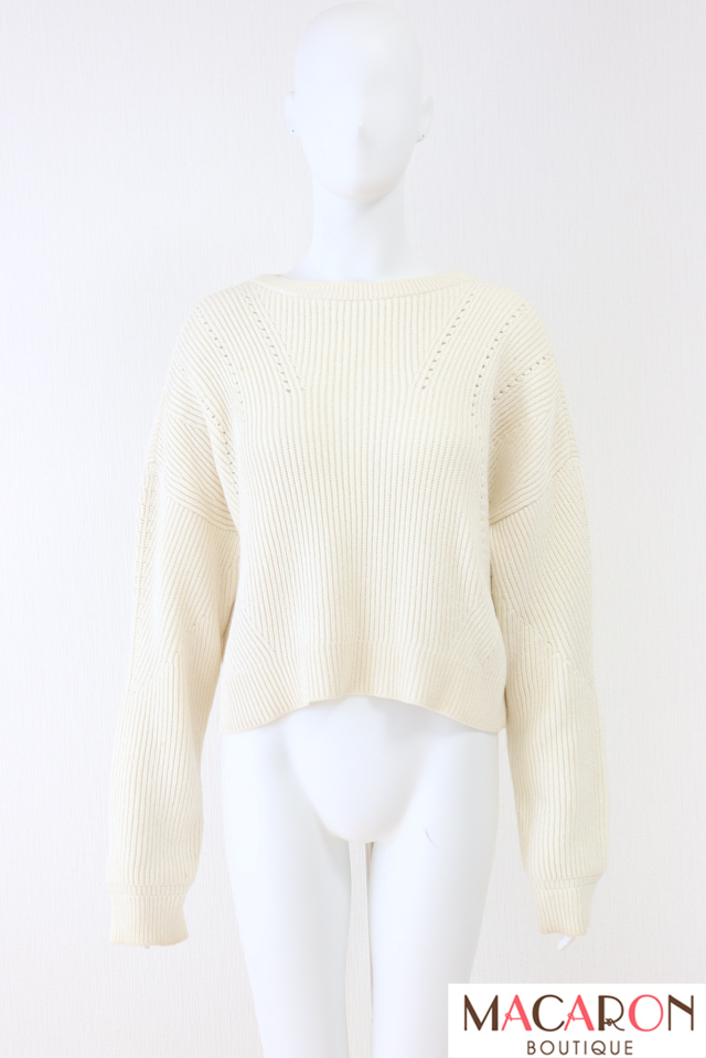 FOXEY BOUTIQUE(フォクシー) ドロップショルダーリブニットトップス 39494